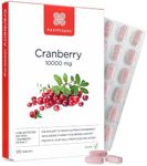 Healthspan Cranberry 10,000mg | 120 Tablets | 10,000mg Whole Cranberries| Support for Your Wellbeing and Immune Health | Added Vitamin C | Vegan