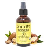 PURA D'OR ORGANIC Moroccan Argan Oil, 4 oz (118 ml) - USDA Certified 100% Pure & Cold Pressed Virgin Premium Grade Natural Moisturizer for Skin, Hair, Face, Body & Scalp - Men & Women