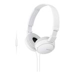 Sony MDRZX110AP ZX Series Extra Bass Smartphone Headset with Mic (White)