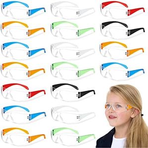 36 Pieces Kids Safety Glasses Bulk Kids Safety Goggles Eye Protection Goggles Scratch Resistant Eyewear Safety Glasses for Kids Science Class, Lab, Sports, Shooting, Landscaping, Child Youth Size