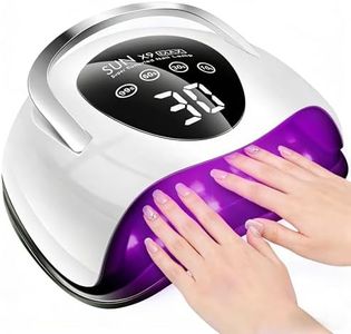 220W UV LED Nail Lamp UV Light Dryer for Nails Gel Polish with 57 Lamp Beads 4 Timer Setting & LCD Touch Display Screen, Auto Sensor, Professional Nail Light