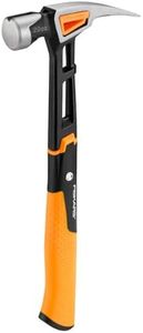 Fiskars 1020214 Martillo Universal IsoCore L, para Clavar Clavos, 34 cm, 0,91 kg, Naranja/Negro, L