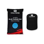 Haltons 350g Reusable Car Dehumidifier Bag with Indicator & Anti-Slip Pad – Silica Gel Car Moisture Absorber, Ideal Dehumidifier Bags for Cars, Closets–18x11x3.5cm for Condensation Control- 1Pk