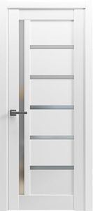 SARTODOORS Pantry Kitchen Lite Door 30 x 80 with Hardware | Quadro 4088 White Silk with Frosted Opaque Glass | Single Pre-Hung Panel Frame Trims | Bathroom Bedroom Sturdy Doors