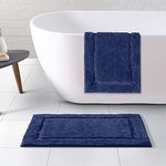 SPREAD SPAIN® Superba Microfiber Ultra Soft and Anti-Slip Backing Bathmat Super Absorbent Bathrug, Floor Mats, Non-Slip, Rug for Home, Kitchen and Bathroom, 40x60 cm - Navy Blue