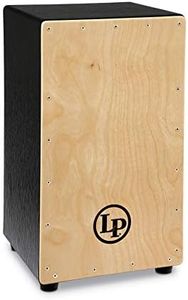 Latin Percussion Box Wire Cajon with Natural Faceplate, Black, 19"x12"x11" (LP1428NYN)