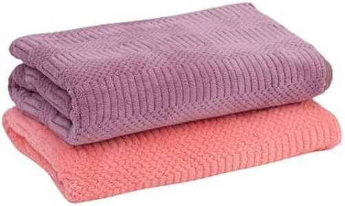 UrbanLeaf Microfiber Large Bath Towel | Quick Dry Super Absorbent - Bath Towel for Men and Women | Pink & Purple | Towel for Bath, Travel, Gym, Beach, Pool, and Yoga (70 X 140 CMs)