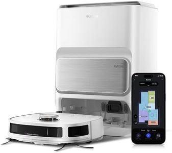 EUREKA J12 Ultra Robot Aspirador y Fregasuelos,Vaciado Automático/Lavado Automático/Secado Automático Robot Aspirador Autovaciado,AI 3D Obstáculos Navegación LiDAR,5000Pa,180min Batería,WiFi/App