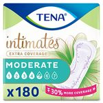 TENA Incontinence Pads, Bladder Control & Postpartum for Women, Moderate Absorbency, Extra Coverage, Intimates - 180 Count