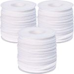 24 PLY Braided Candle Wick Spool White Woven Candle Wicks for Candle Making 200 Foot Candle Wick Candle Wick Roll for DIY Candle Craft Making Candle Wicks for Candle Cotton Candle Wicks