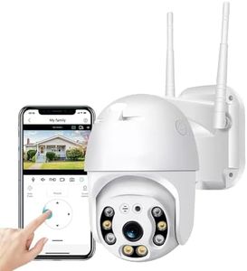 TP PLUS 5MP Outdoor Smart WiFi Wireless IP CCTV Security Camera | Colored Night Vision | 2-Way Audio | Motion Track | Cruise Mode | Support 128 GB Micro SD Card Slot (Dome Camera K-803)