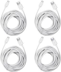 Security Camera Power Cable, 25ft Micro USB Extension Cable 4-Pack