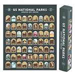 Enno Vatti US National Parks Scratch Off Poster - Map of 63 National Parks of the United States - Travel Bucket List - Gift for Travelers - Road Trip Adventure Checklist - Pop Chart - 16" x 20"