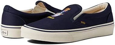 POLO RALPH LAUREN Mens Printed Textile Keaton Slip On, Navy Bear, 12