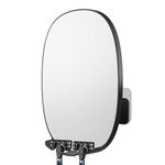 Famihomii Shower Mirror Fogless for Shaving with Updated Adhesive, 360° Rotation, Two Holders No-Drilling Fogless Mirror for Shower, Shatterproof & Waterproof Shaving Mirror Anti Fog