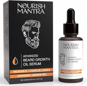 Nourish Mantra Advanced Beard Growth Oil Serum/Made with Redensyl, Capilia Longa, Anagain, Argan Oil/For Fuller, Thicker and Healthier Beard Growth - 30ml