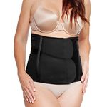 Belly Bandit Postpartum Luxe Belly Wrap for Women - Post Pregnancy Compression & Section Support Wrap - Promotes Mobility & Encourages Better Posture - Supports Belly, Waist & Hips (Black, Medium)