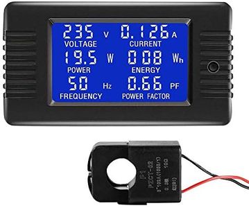 CrocSee AC 80-260V 100A CRS-022B LCD Display Digital Current Voltage Power Energy Frequency Power Factor Multimeter Ammeter Voltmeter with 100A Split Core Current Transformer