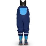 LOVRAIN Children Kids Waterproof Chest Waders Boots Size 22-23 Navy Transformer