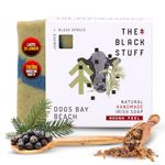 The Black Stuff Mens Natural Soap - Longer Lasting Handmade All Natural Mens Soap - Dogs Bay Beach Soap for Men