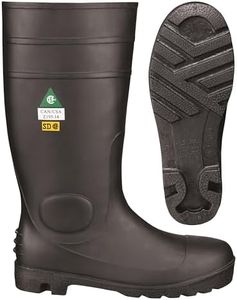 Pioneer Steel Toe Work Boots - Heavy Duty Slip Resistant PVC Safety Boots For Men/ Women - CSA Class 1 - For Construction - 11