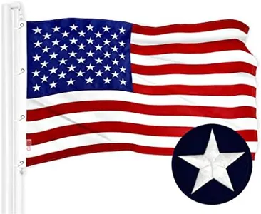 G128 American USA Flag | 8x12 Ft | ToughWeave Series Embroidered 300D Polyester | Country Flag, Embroidered Stars, Sewn Stripes, Indoor/Outdoor, Brass Grommets