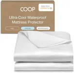 Coop Home Goods Ultra-Cool Waterproof Mattress Protector, King Mattress Protector, Machine Washable Cooling Mattress Cover, Whisper Quiet Bed Protector Waterproof, Cooling Mattress Protector King