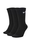 Nike Unisex U Nk Everyday Ltwt Crew 3pr Socks, Black (black/White), 2–5 UK (Manufacturer Size: S)