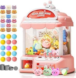 MIAOKE Large Claw Machine for Kids, Musical Electronic Arcade Game Console with Adjustable Sound, Christmas and Birthday for Kids, Includes 30 Toys & 24 Game Coins & 20 Surprise Eggs