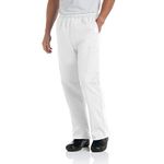 Mens Elastic Pant W/Zipper White Medium Short