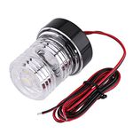 Marine Boat Anchor Light Yacht Navigation LED Light, All Round 360°12V White Waterproof Round LED Anchor Light Signal Light Lamp Arch Lights Cockpit Lights Portable