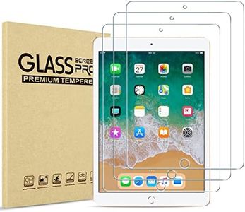 ProCase iPad 9.7 Screen Protector 2018/2017, Tempered Glass Screen Film for iPad 9.7 Inch 2018 2017,iPad Pro 9.7, iPad Air 2 / iPad Air -3 Pack