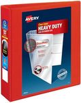 Avery Heavy-Duty View 3 Ring Binder, 2" One Touch EZD Rings, 1 Red Binder (79225)