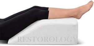 Restorology Leg Elevation Wedge Pillow, Helps Sleeping, Resting, Reading, Blood Circulation, Post Surgery Back Hip Neck Knee Pain, Incline Pillow, Removable Zip Cover - Size 60 X 50 X 15 CM