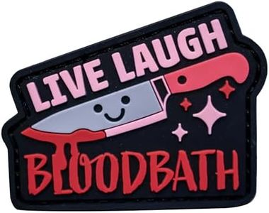 Live Laugh Bloodbath PVC Morale Patch – Dark Humor Tactical Design with Hook Backing