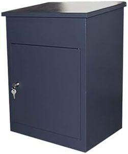Parcel Lockable Drop Box Mailbox - Secure Home Package Locker 44x35x58cm Grey