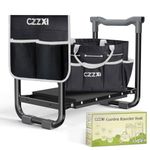 CZZXI Garden Kneeler and Seat, Wider and Thicker Kneeling Pad Heavy Duty Gardening Stool with Gardening Tool Pouch and Bag, Garden Bench Gifts for Seniors