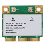 VBESTLIFE AX210HMW WiFi Card, 6E 5G Triple Band Gigabit 6GHz Band PCB Wireless Net Card, with Mini PCIE Port, BT5.2 Lightweight Wireless Card, Only for WIN10 (64bit)