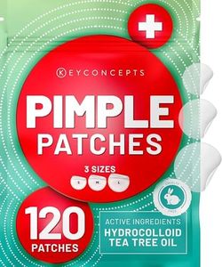 Pimple Patch Acne Treatment (Tea Tree Oil) - 120 Count, Acne-Healing Hydrocolloid Bandages (3 Sizes), Discreet Acne Dots Hydrocolloid Acne Patch, Pimple Patches, Acne Patches for Face & Body Acne