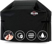 Grillman Grill Cover, Gas BBQ Cover fits Weber BBQ, Brinkmann, Char Broil, Outback - Large BBQ Cover Waterproof, Heavy Duty, Windproof, Rip-Proof and UV Resistant (163L x 61W x 122H cm, Black)