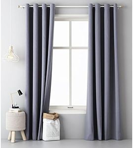 JEMIDI Rideau Opaque - 1x Rideau à œillets en métal pour fenêtre Salon Chambre Bureau - Rideau Opaque 250 x 140 cm Isolant Froid Vent
