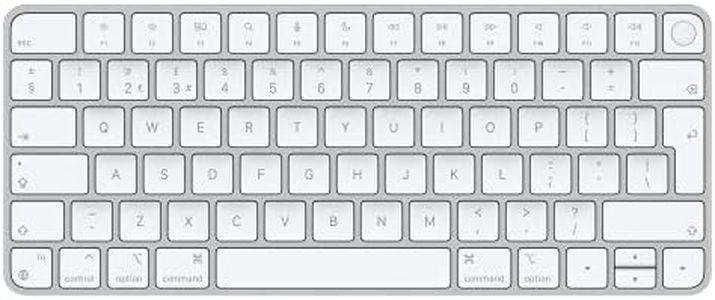 Apple Teclado Magic Keyboard con Touch ID: Recargable, con conexión Bluetooth y Compatible con Ordenadores Mac con Chip de Apple; Inglés británico, Blanco