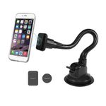 Macally Magnetic Phone Car Mount, Windshield Phone Holder for Car with 12" Long Arm & Super Strong Magnet for All Smartphones, Cell Phones, iPhones, Samsung Galaxies, etc.