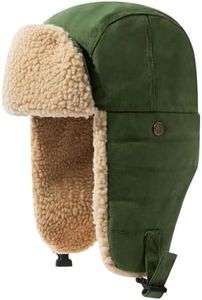 CLAPE Winter Trapper Hat with Ear Flap, Windproof Warm Eskimo Hat Russian Ushanka Cap Outdoor Aviator Trooper Hat for Hunting