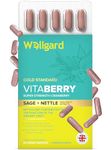 Wellgard Vitaberry for Women's Urinary Tract 60 Capsules - Proanthocyanidin-Rich Cranberry Capsules High Strength with Sage & Nettle Leaf, Vegan, Made in UK