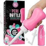 Cynpel Portable Bidet for Postpartum - 350ml Peri Bottle for Women - Upside Down Perineal Squirt Cleansing - Post Birth Travel Wash Pump - Dusty Rose