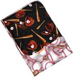 Dear Baby Gear Deluxe Baby Blankets, Custom Minky Print Reversible Baseball Bat Glove, 100cm by 70cm