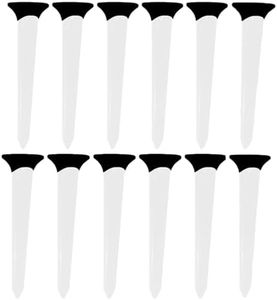 Leanockesa Large Golf Tees, 12 Pack Premium Plastic Golf Tees with Big Cup for Driver and Fairway Woods, Increase Distance Off The Tee, Long Golf Tees Bulk Reduces Friction & Side Spin