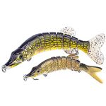 Northern-Pike-Lures-Multi-Jointed-Swimbaits-Fishing-Lure 5" 8" inch for Musky Lake Trout Fishing Tackle (2PC Pike)