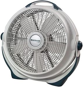 Lasko Wind Machine Air Circulator Floor Fan, 3 Speeds, Pivoting Head for Large Spaces, 20", 3300, White